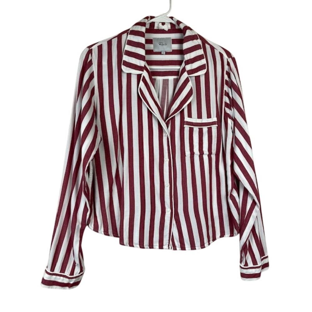Rails- "Toledo" Red and White Button-up Pajama top